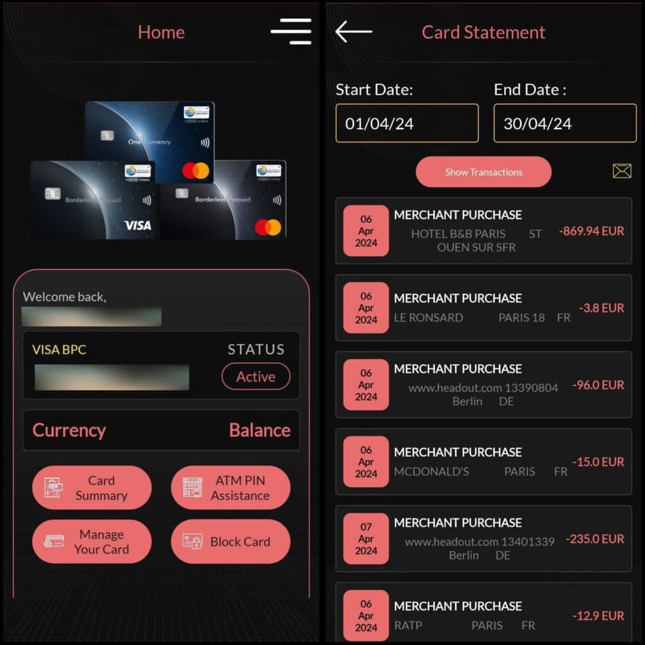 forex card mobile app screenshot