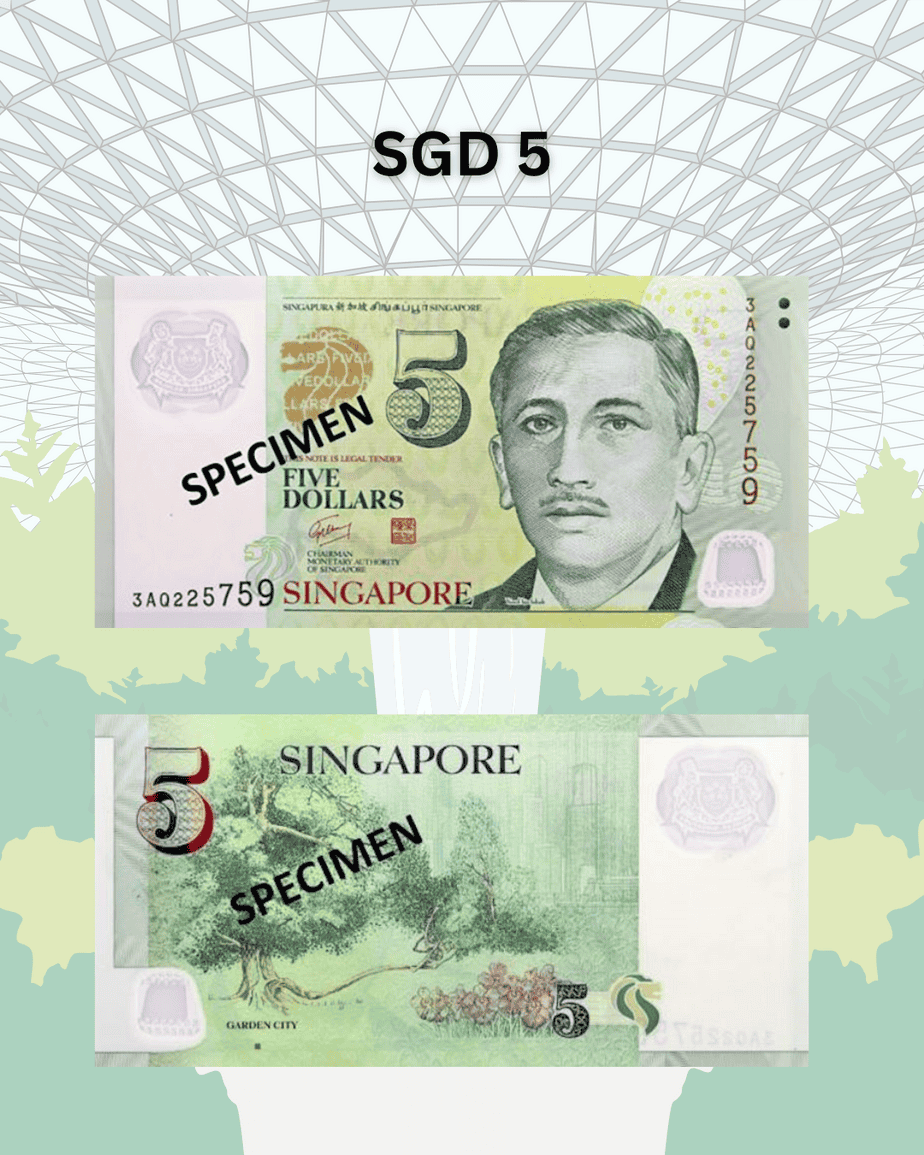 5 Singaporean Dollar specimen