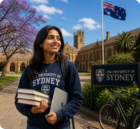 Student studying in Australia