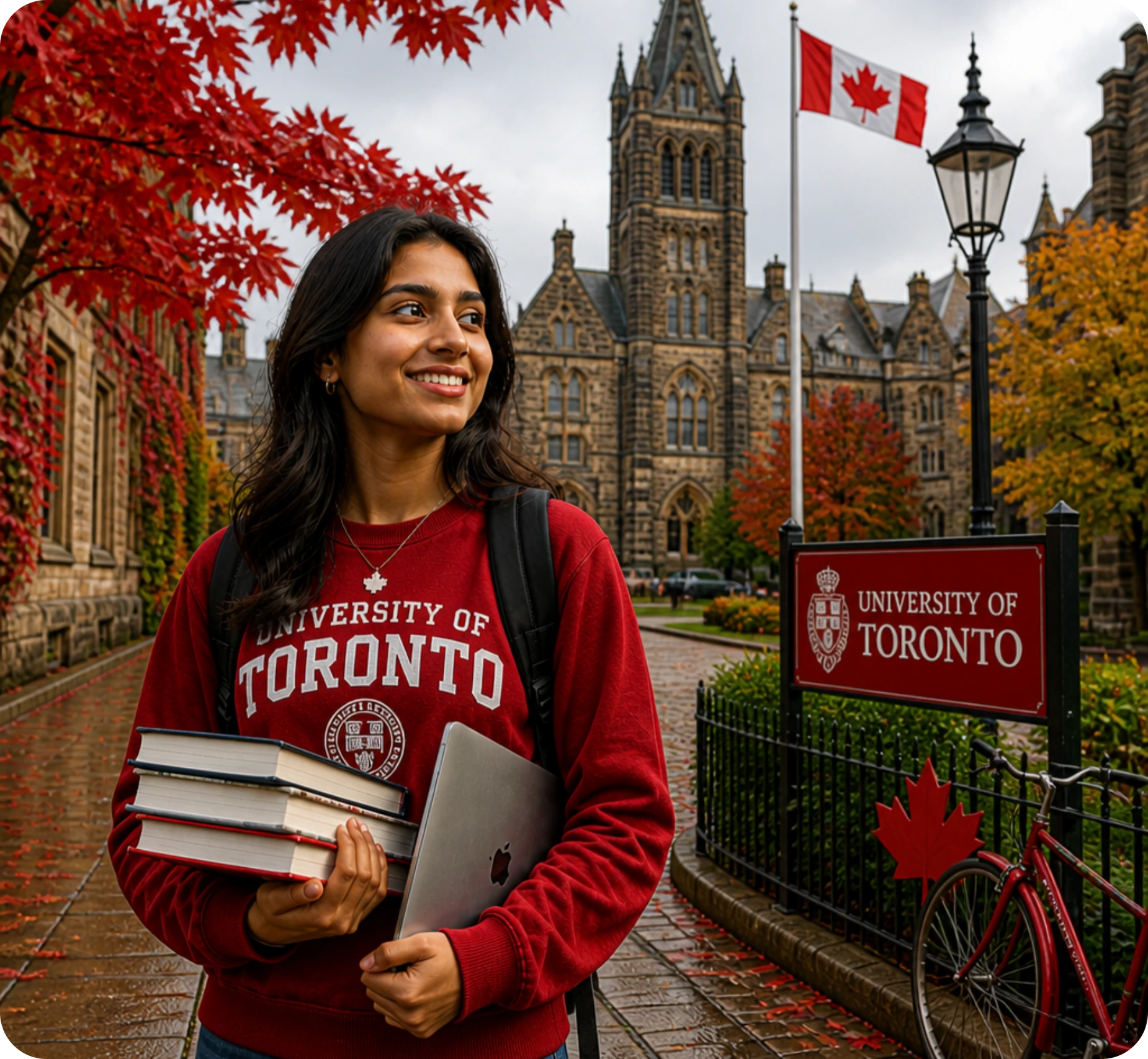 Student studying in Canada