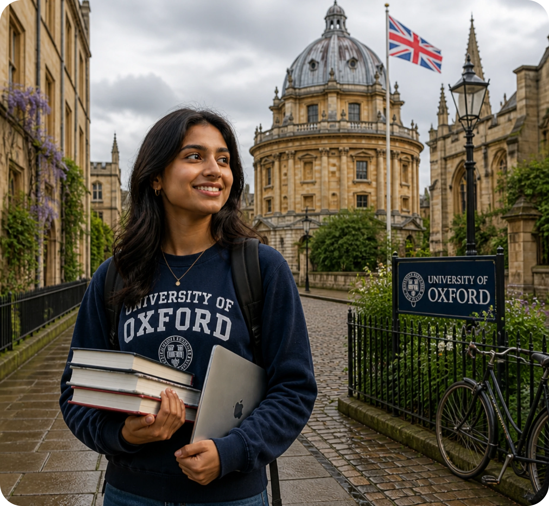 Student studying in the UK